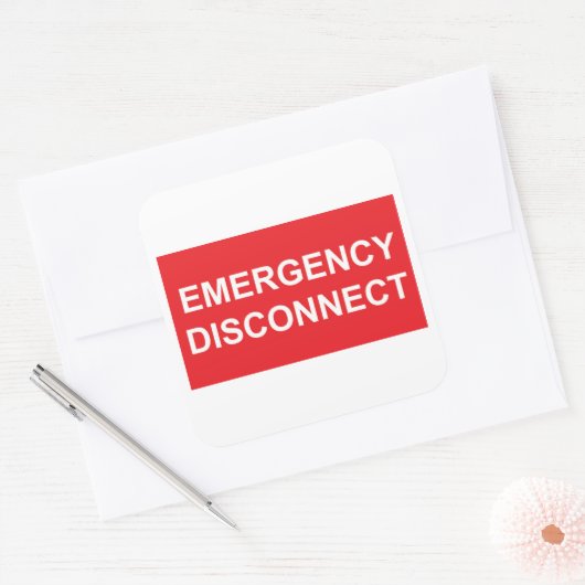 緊急用断線シール・シート スクエアシール (封筒)