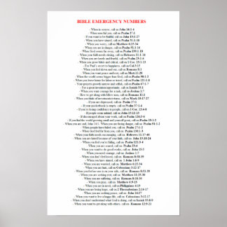 緊急聖書の番号のポスター ポスター