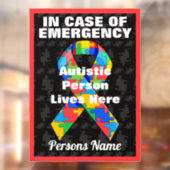 緊急自パーソナライズされた閉症患者が住む ウィンドウサイン (シート2)