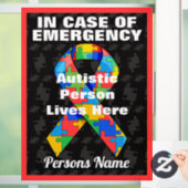 緊急自パーソナライズされた閉症患者が住む ウィンドウサイン (ホーム)