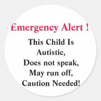 緊急警報シール ラウンドシール