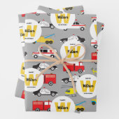 緊急車両輸送誕生日名 ラッピングペーパーシート (インサイチュ)