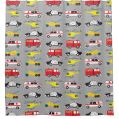 緊急車両輸送 シャワーカーテン (正面)