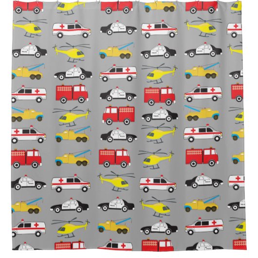 緊急車両輸送 シャワーカーテン (正面)