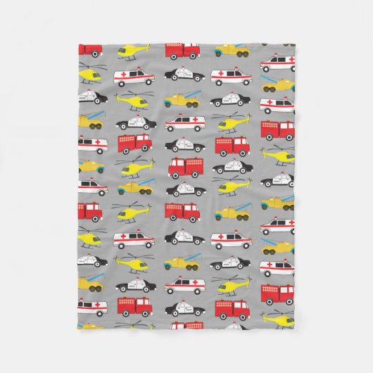 緊急車両輸送 フリースブランケット (正面)
