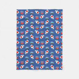 緊急車|の警察|の火| EMT フリースブランケット