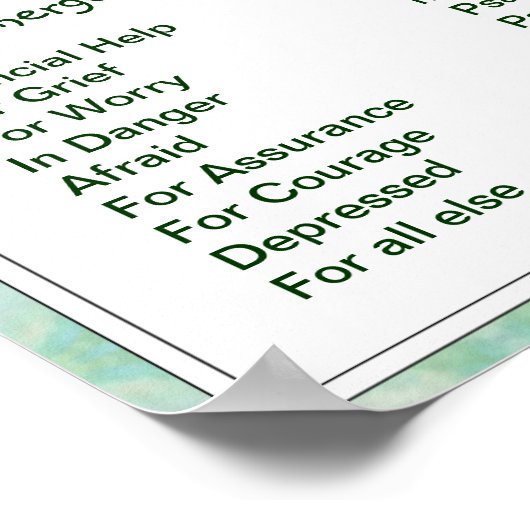 緊急通報聖なる書物、 経典勇気付けられる ポスター (角)