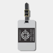 緊急通報999 Sign消防警察救急車 ラゲッジタグ (正面縦)