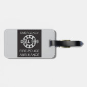 緊急通報999 Sign消防警察救急車 ラゲッジタグ (裏面横)