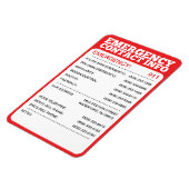 緊急連絡情報リスト マグネット (左側)