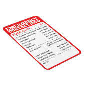 緊急連絡情報リスト マグネット (右側)