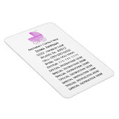 緊急連絡磁石：ピンクベビーキャリッジ マグネット (右側)