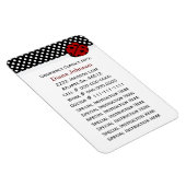 緊急連絡：バグ・ベビーシッタープレミアムマグネット マグネット (右側)