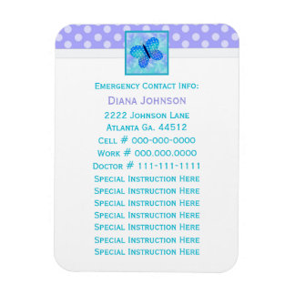 緊急連絡:バタフライプレミアムマグネット マグネット