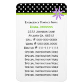 緊急連絡:ベビーシッタープレミアムマグネット マグネット (縦)