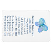 緊急連絡：ベビーシッタープレミアムマグネット マグネット (横)