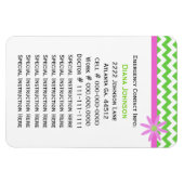 緊急連絡：ベビーシッタープレミアムマグネット マグネット (横)