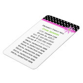 緊急連絡:ベビーシッタープレミアムマグネット マグネット (左側)