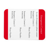 緊急連絡 マグネット (横)