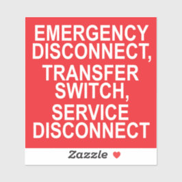 緊急遮断器、転送スイッチラベル シール