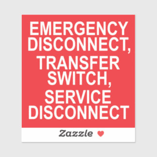 緊急遮断器、転送スイッチラベル シール