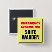 緊急避難用避難用避難訓練フロアのスイート監視員 缶バッジ (正面&裏面)
