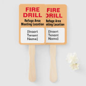 緊急避難用防火訓練テナントの位置確認サイン ハンドファン (正面&裏面)