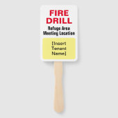 緊急避難用防火訓練テナントの位置確認サイン ハンドファン (裏面)