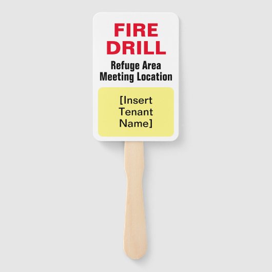 緊急避難用防火訓練テナントの位置確認サイン ハンドファン (裏面)