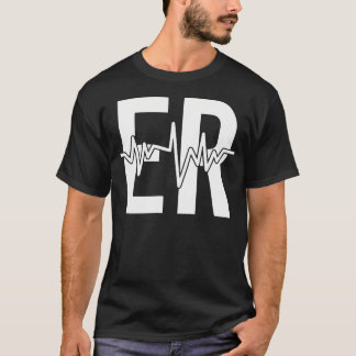 緊急部Erナースフロントバックエマージェンシー Tシャツ