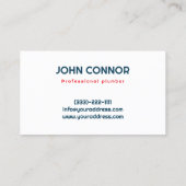 緊急配管修理 名刺 (裏面)