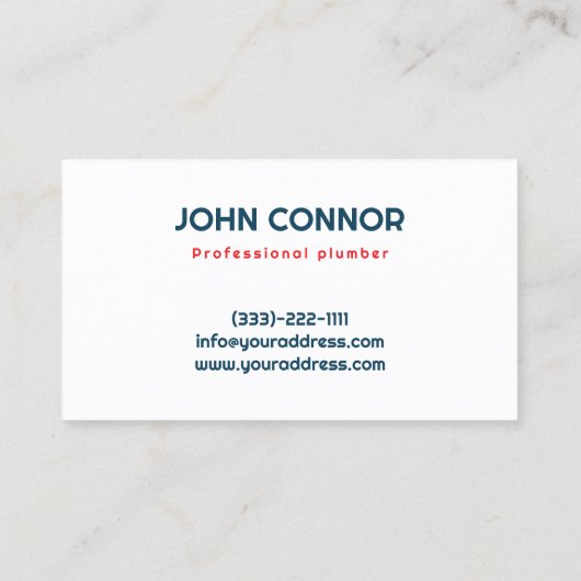 緊急配管修理 名刺 (裏面)