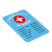 緊急電話番号の一覧(青) マグネット (右側)