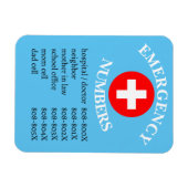 緊急電話番号の一覧(青) マグネット (横)