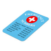 緊急電話番号の一覧(青) マグネット (左側)