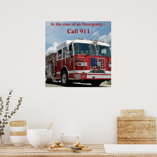 緊急911 ポスター (キッチン)