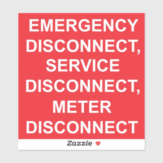 緊急,サービス,メーターの切断ラベル シール (シート)