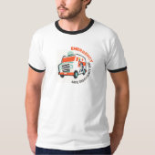 緊急!救民主主義の状態!救急車 Tシャツ (正面)