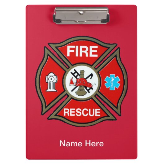 緊急EMT Fire Rescueアクリル製クリップボード クリップボード (正面)
