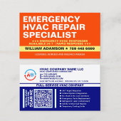 緊急HVAC修理スペシャリスト | 24/7サービス 名刺