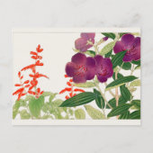 緋セージ、メラストマby谷上湖南 ポストカード (正面)