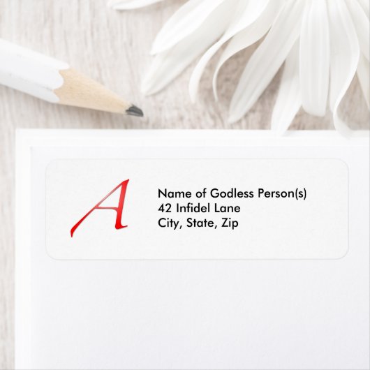 緋文字「A」住所 シール (インサイチュ)