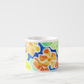 緋色かわいらしと黄色のナスタティウムエスプレッソマグ エスプレッソカップ (正面)