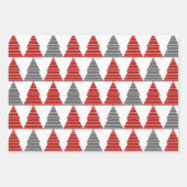 緋色と灰色の包み紙3 – パック ラッピングペーパーシート (正面2)