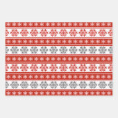 緋色と灰色の包み紙3 – パック ラッピングペーパーシート (正面)