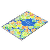 緋色と黄色のナスタスティウムスパイラルノートブック ノートブック (左側)