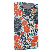 緋色と黒のモダンフローラ クリップボード (右)