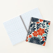 緋色と黒のモダンフローラ ノートブック (内部)