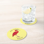 緋色のイビスバードマンガイラストレーション ラウンドペーパーコースター (インサイチュ)