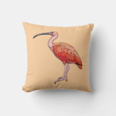 緋色のイビスバード クッション (正面)